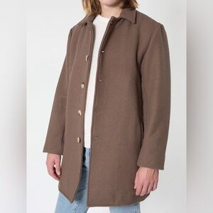 American Apparel Long Wool Coat, Made In USA